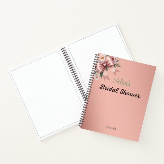 Elegantes, modernes Personalisiertes Brautparty-No Notizblock (Innenseite)