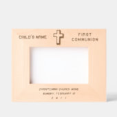 Elegantes modernes Personalisiertes First Communit Geätzte Rahmen (Vorderseite)