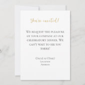 Elegantes modernes persönliches Foto Einladung (Rückseite)