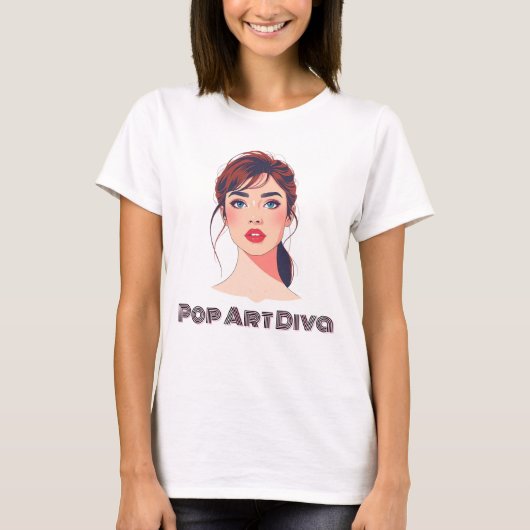 Elegantes modernes Portrait einer Frau T-Shirt (Vorderseite)