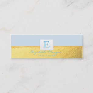 Elegantes Modernes Professionelles Monogramm Gold Mini Visitenkarte