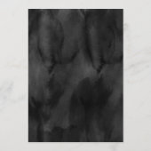 Elegantes, modernes Programm für Schwarze Hochzeit (Rückseite)