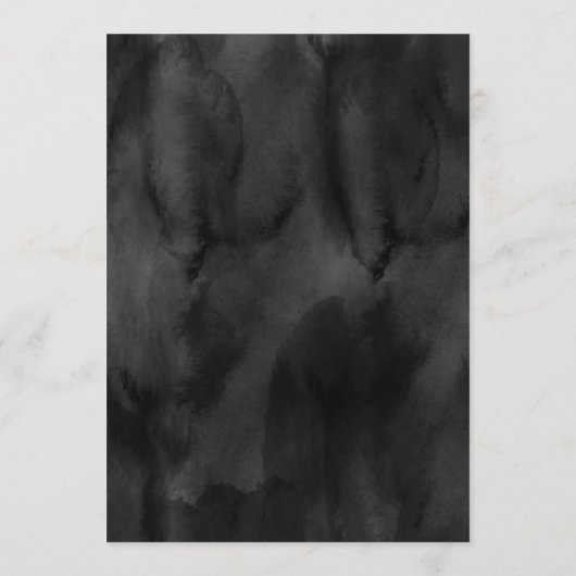 Elegantes, modernes Programm für Schwarze Hochzeit (Rückseite)