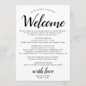 Elegantes, modernes Programm für Schwarze Hochzeit (Vorderseite)