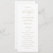 Elegantes, modernes Programm zur Hochzeit von weiß (Vorne/Hinten)