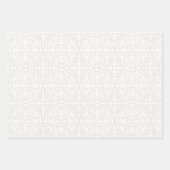 Elegantes modernes Quatrefolienmuster Geschenkpapier Set (Vorderseite)