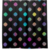 Elegantes, modernes Rainbow Rounded Tiles-Muster | Duschvorhang (Vorderseite)
