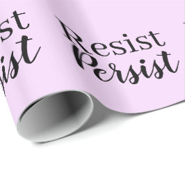 Elegantes, modernes Resist Persist inspirierendes  Geschenkpapier