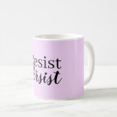 Elegantes, modernes Resist Persist inspirierendes Kaffeetasse (VorderseiteRechts)
