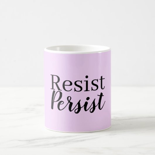 Elegantes, modernes Resist Persist inspirierendes Kaffeetasse (Mittel)