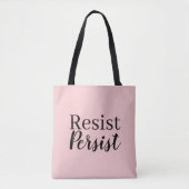 Elegantes, modernes Resist Persist inspirierendes Tasche (Vorderseite)