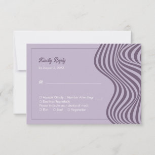 Elegantes modernes Retro-Hochzeitsdesign mit fließ RSVP Karte