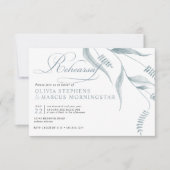 Elegantes, modernes, robustes Blue Foliage Einladung (Vorderseite)