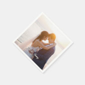 Elegantes, modernes romantisches Hochzeitsthema Serviette (Ecke)