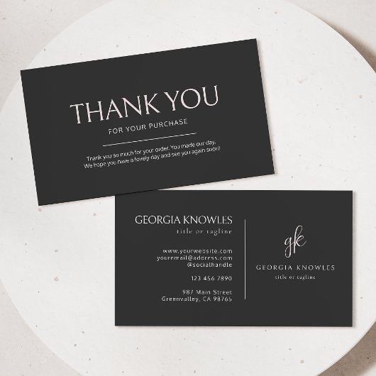 Elegantes modernes Rosa Danke Karte