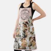 Elegantes, modernes Rosa Familienfoto Collage Schürze (InSitu)