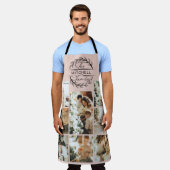 Elegantes, modernes Rosa Familienfoto Collage Schürze (Getragen)