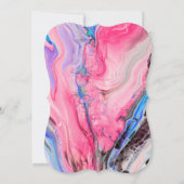 Elegantes modernes rosa Foto 1. Geburtstag Einladung (Rückseite)