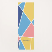 Elegantes modernes rosa, gelb-gelbes geometrisches yogamatte (Vorderseite)