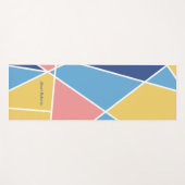 Elegantes modernes rosa, gelb-gelbes geometrisches yogamatte (Vorderseite (Horizontal))