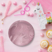 Elegantes, modernes Rosa-Gold-Marmor Pappteller (Party)