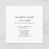 Elegantes, modernes Rosa-Haar-Stilschrift Telefonnummerkarte (Rückseite)