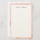 Elegantes modernes rosa Marmorskript Briefpapier (Vorderseite)