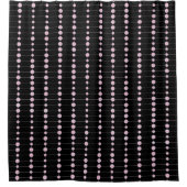 Elegantes, modernes rosa Perlen-Muster | Duschvorhang (Vorderseite)