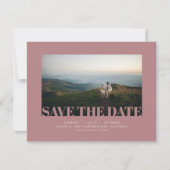 Elegantes modernes, rosa Save the Date Foto (Vorderseite)