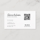 Elegantes modernes Rosa und Schwarzes Wasser Abstr Visitenkarte (Rückseite)