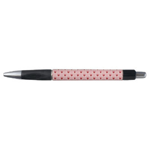 Elegantes modernes rosa und weißes Doodle-Herzmust Kugelschreiber