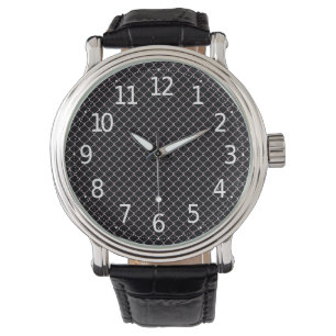 Elegantes modernes rosa Zaun-Kettenmuster Armbanduhr