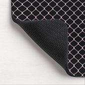 Elegantes modernes rosa Zaun-Kettenmuster | Mousepad (Ecke)