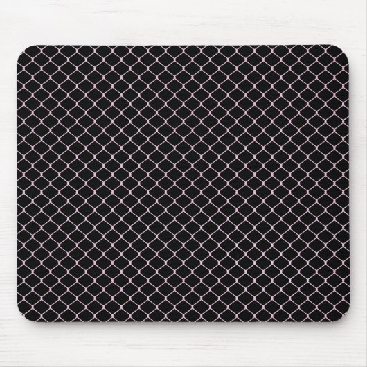 Elegantes modernes rosa Zaun-Kettenmuster | Mousepad (Vorne)