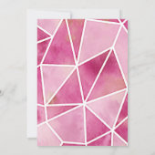 Elegantes, modernes rosafarbenes Brautparty Einladung (Rückseite)