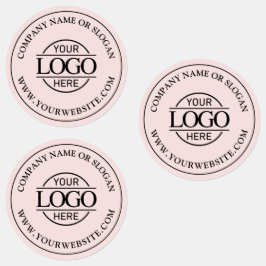 Elegantes, modernes, rosafarbenes Firmenlogo Etiketten