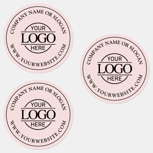 Elegantes, modernes, rosafarbenes Firmenlogo Etiketten (Gruppe)