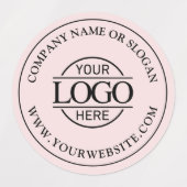 Elegantes, modernes, rosafarbenes Firmenlogo Etiketten (Design 1)