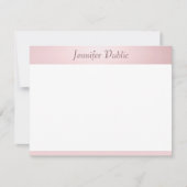 Elegantes, modernes Rose Gold Handwriting-Skript Mitteilungskarte (Vorderseite)