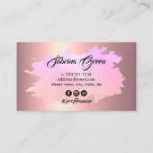 Elegantes, modernes Rose-Gold Visitenkarte (Rückseite)