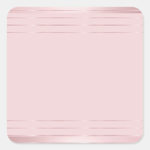 Elegantes modernes Roségold-Leerzeichen-Trendy Quadratischer Aufkleber
