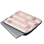Elegantes modernes Rosengolddiamantmuster u. Laptopschutzhülle (Vorne Knopf)