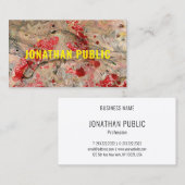 Elegantes, modernes, rotes, braunes Abstraktes Tem Visitenkarte (Vorne/Hinten)