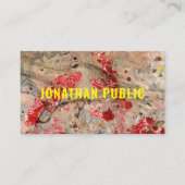 Elegantes, modernes, rotes, braunes Abstraktes Tem Visitenkarte (Vorderseite)