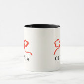 Elegantes, modernes rotes Bugband Tasse (Zentrum)