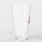 Elegantes, modernes Rotes Script Monogram Glas (Rechts)