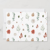 Elegantes, modernes Rotes Winter Weihnachts-Brautp Dankeskarte (Rückseite)