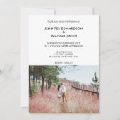 Elegantes modernes rustikales Foto Hochzeit Einladung (Vorderseite)