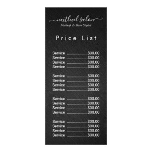 Elegantes modernes Salon-Preisliste-Regal-Karte Werbekarte