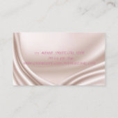 Elegantes modernes Satinensatin, Imitate Lashes Visitenkarte (Rückseite)